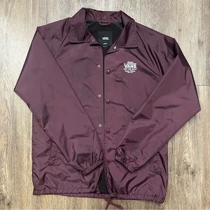 Mens vans burgundy windbreaker